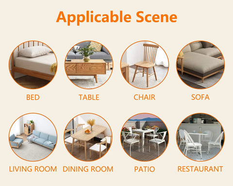 Image showing applicable scenes for 60 Pack Round Rubber End Caps One Half Inch Inner Diameter Vinyl Flexible Bolt Chair Foot Covers.