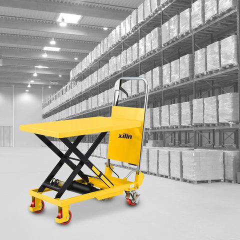 Top Shelf Hydraulic Lift Table Cart With 330 Pound Capacity Single Scissor Design And Smooth Foot Pump Platform Engineered For Zero Hustle Material Moving Across Concrete Floors In Shop Or Garage