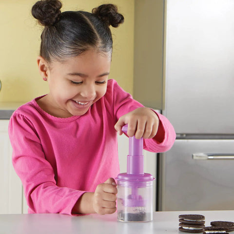Child using Yumology Science Sweets Lab Kit For Kids, A Fun Candy Science Set With Candy Experiments, STEM Toys For Young Makers, Create Ice Pops