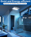 Whisper Quiet Bathroom Exhaust Fan With 15W LED Light, 110 CFM Ventilation in modern bathroom, ceiling mounted