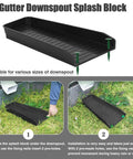 Rain Gutter Downspout Splash Block Extender With Ladder Downwards Design For Easy Install 16 Inch Fixable Downspout Extender