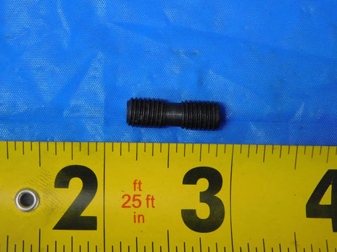 Straight Up 1/4 28 Differential Screw Stainless Steel Flat Head Fully Threaded Right Hand Lock Pin Rock Solid Machine Fastener close-up with measurement.