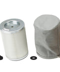 Replacement HEPA Cartridge Filter Assembly For Vacuum Systems With 99.97 Percent Efficiency At 0.3 Microns Lab Tested And EPA RRP Compliant IEST RP CC001 Certified Air Purification Upgrade VKHF001 showing filter with pre-filter and washer