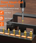 All-In-One Heat Set Inserts Kit For 3D Printers, Brass Threaded Inserts Pack With 350 Pieces, 6 Heat-Set Tips M2-M8 displayed