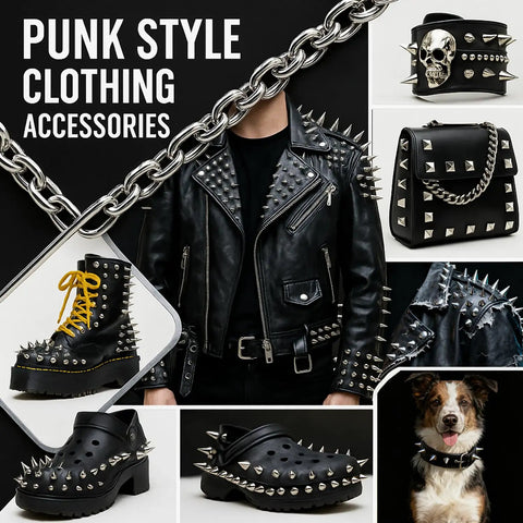 455 Piece Punk Spikes And Studs Kit for Clothing and Leathercraft with jackets, shoes, and accessories with cone spikes