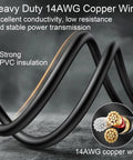 Get The Ultimate XT60 To DC 8.0MM Female Power Adapter Cable With Heavy Duty 14AWG Pure Copper Wire, showcasing flexible wire with PVC insulation.