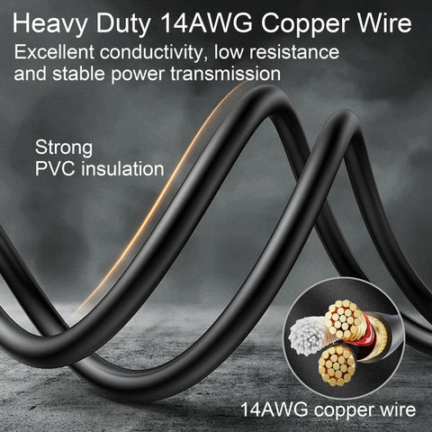 Get The Ultimate XT60 To DC 8.0MM Female Power Adapter Cable With Heavy Duty 14AWG Pure Copper Wire, showcasing flexible wire with PVC insulation.