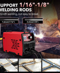 200A Portable Stick Welder With IGBT Inverter Hot Start 110V Compatible Pro DIY Welder in action with welding rods and clean welds