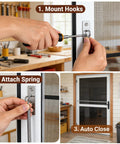Installing V6 Door Spring For Screen Door Sixteen Inches Long Half Inch Wire Diameter Galvanized Steel Closure Spring