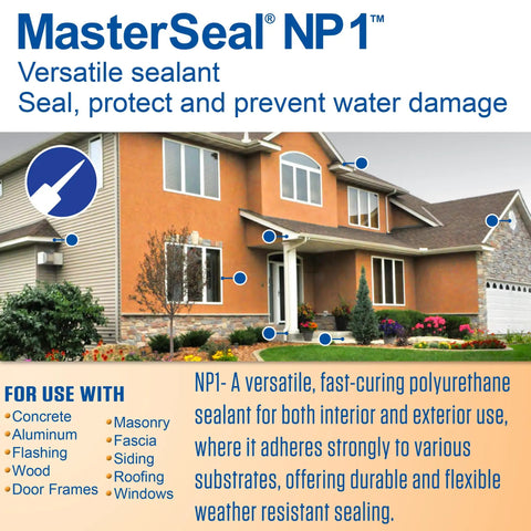 Premium Moisture Cured Polyurethane Sealant That Slaps Down A Hella Tight Bond On Any Project Without Primer And Keeps Fighting Off Weather In Smooth Stone Finish Pack Of 12 Heavy Duty Tubes applied around a house's windows and door frames.