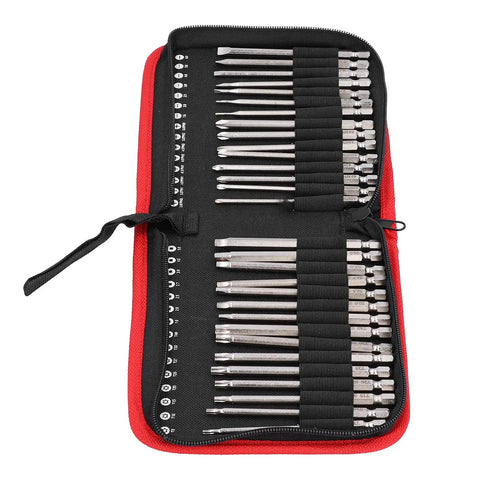 Heavy Duty 30 Pcs Magnetic Bit Set With Square Slot Driver Kit For Electric And Pneumatic Drills Fits Rechargeable Power Tools Perfect For Serious Diy Pros Who Need Tough Gear That Lasts And Gets The Job Done Right. S2 steel bits in zip case