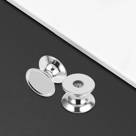 10 Pack Aluminum Alloy Cabinet Handles Drawer Knobs Metal Wardrobe Pulls Single Hole Silver Finish No Fuss Easy Install