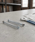 Pair Of Recliner Chair Screws And Nuts Replacement Hardware For Sofa Repair, 3.58 Inch Metal Bolts On Table With Wrench