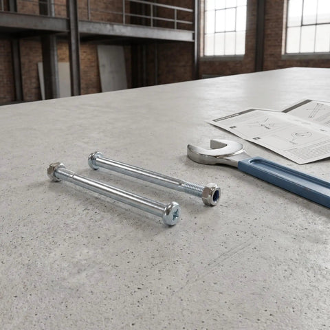Pair Of Recliner Chair Screws And Nuts Replacement Hardware For Sofa Repair, 3.58 Inch Metal Bolts On Table With Wrench