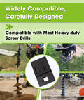 Set Of Four 3 Point Auger Cutting Edges With Beefed Up Bolts For Heavy Duty Post Hole Digger Augers On Tractors And Skid Steers