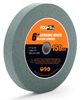 Badass 6 Inch 150 Grit Silicon Carbide Bench Grinder Wheel With Half Inch Arbor For Metal Work That Grinds Like A Dream And Yields A Damn Sharp Edge Every Time on display.