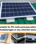 Solar Panel Mounting Z Brackets Set Lightweight Aluminum Corrosion Resistant 16 Pack installed on RV roof