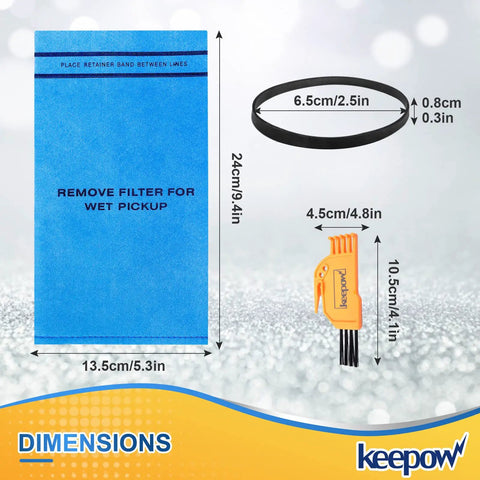 Heavy Duty Wet Dry Vac Filter 4 Pack For Stinger 2.5 To 5 Gallon Wet Dry Vacuum WS0255VA VF2000 dimensions diagram