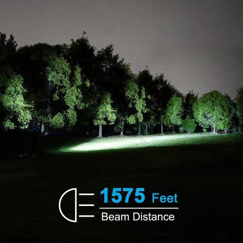 Rechargeable Waterproof Spotlight Up To 4500 Lumens Handheld Beast Mode Searchlight For Boating beam at 1575 feet.
