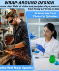 One Hundred Ten Pairs Bulk Safety Glasses Made For The Crew Featuring Ansi Z Eight Seven Point One Approval With Scratch Proof Clear Lenses Delivering No Nonsense Jobsite Eye Protection All Day Long with wrap-around design for protection from sparks and chemical splashes.