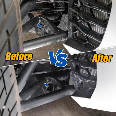 Sway Bar End Links For Can Am Spyder 2013 To 2026 F3 RT RS ST Series Black Heim Joint Upgrade For Smoother Ride Tight Handling And Stable Cornering On Street And Light Trail installed before-after front suspension