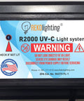 Warning label on Whole House UV-C Air Purifier For HVAC Duct In-Duct Sterilization With Dual Lamps 120V 253.7nm Germ Killer For Home AC Systems
