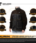 Split Cowhide Leather Welding Jacket With Lined Sleeves And Flame Resistant Cotton Body For Serious Heat Protection A Real Workhorse Built For Heavy Duty Welders Who Need Comfort And Fit From XS To 5XL, front view showing material features