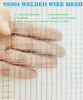 Hand holding Heavy Duty Stainless Steel Hardware Cloth 23 Gauge One Quarter Inch Openings, close-up view.