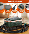 2500 Watt Handheld Steam Cleaner With One Point Eight Quart Tank And Ten Attachments For Grout Range Hood Tile Upholstery Car Detailing High Temp Cleaning Machine For Home Use detail display with touchscreen and hose