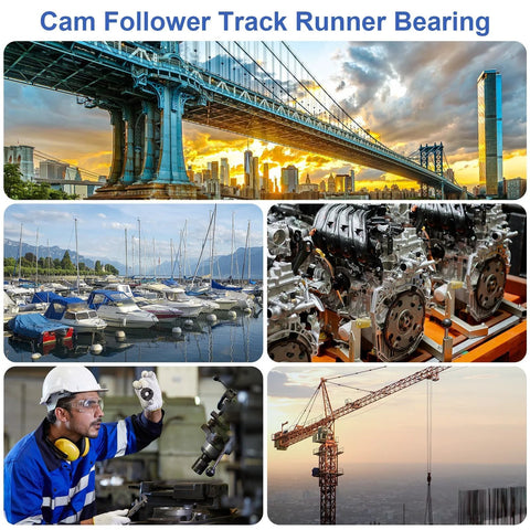 Cam follower track roller bearing, SUS304 needle roller, M5X13X23mm, 1 piece, Amazon BISS