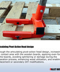 Pallet Buster Tool Head Only No Handle With Nail Remover And Locking Screw For Quick Pipe Handle Attachment on pallet boards