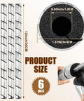 Six Pack Pipe Insulation Foam Tubes With Spiral Aluminum Foil Wrap Waterproof Outdoor Pipe Covers For Bends And Irregular Pipes Half Inch Inner Diameter 12 Or 15 Inch Length Flexible Fit showing size details and packaging.