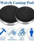 Two Piece Leather Watch Cushion Set With Round Movement Holder Non Slip Watchmaking Tools For Movement Changing And Battery Repair Rugged Pro Grade Repair Kit For Precision Timepiece Work