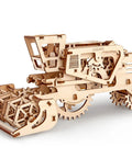 Combine Mechanical Construction Kit Self Propelled Modular Model 3D Wooden Puzzle For DIY Self Assembly Without Glue Brainteaser For Kids Teens And Adults Hands On Learning Toy For Brain Boost, wooden combine tractor