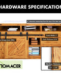 Mini Black Rustic Sliding Barn Door Hardware Kit Bypass For Two Doors With 30 Inch Flat Track And One Bent Roller Dope shown on cabinet.