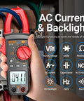 Digital Clamp Meter Multimeter For Electricians With 4000 Counts And NCV, Pro Grade Beast with AC current reading and backlight