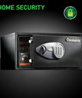 Digital Keypad Safe For Money, Jewelry And Documents, 0.98 Cu Ft Steel Safe With Interior Lining And Bolt Down Kit open view