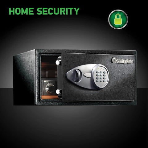 Digital Keypad Safe For Money, Jewelry And Documents, 0.98 Cu Ft Steel Safe With Interior Lining And Bolt Down Kit open view