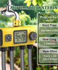 Smart Four Zone Garden Hose Timer With Four Independent Outlets Brass Inlet Rain Delay And Manual Or Automatic Irrigation Controller