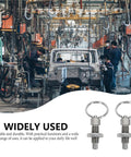 Rock Solid Stainless Steel Spring Loaded Pull Ring Indexing Plunger Knobs Pair Heavy Duty Retractable Locating Pins For Industrial Gear And Precision Tools in workshop setting.