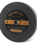 Heavy Duty Six Inch Buffer Wheel Featuring A Tough 180 Grit Polish Pad for metal rust removal and finishing.