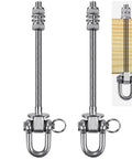 Rugged Heavy Duty Swing Mount Hardware Handles Insane Loads Without Playing Around For Porch Swings Yoga Hammocks And Punching Bags On Wood Or Steel Beams - Stainless steel brackets, 9 inches, durable for heavy loads.