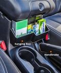 4 Pack Center Console Organizer For Jeep Wrangler JK JKU 2011 2018 Automatic Transmission showing storage use