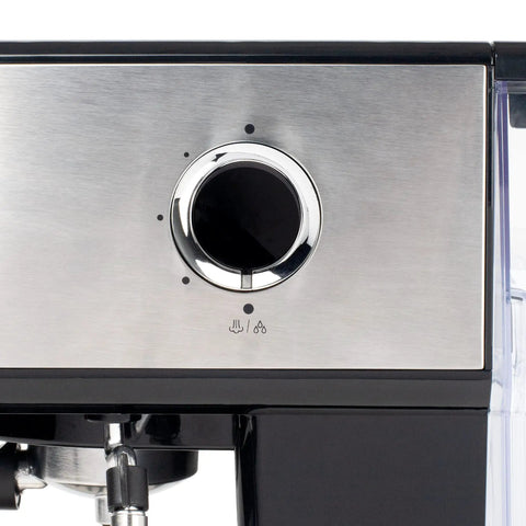 No Drama Home Bar Setup With This Compact Touchscreen Espresso Machine Boasting 15 Bar Pressure stainless steel control panel.