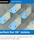 Heavy Duty 90 Degree Galvanized Angle Brackets Built From Workhorse 18 Gauge Steel With Knockout Rust Resistant Coating Ready For Pro Grade Diy Framing Shelving And Swift Home Fixes Bulk Pack Of 1000 close-up showing multiple brackets designed for 90-degree joints.