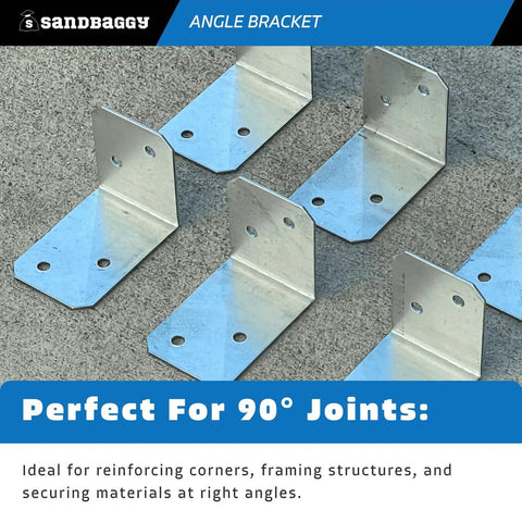 Heavy Duty 90 Degree Galvanized Angle Brackets Built From Workhorse 18 Gauge Steel With Knockout Rust Resistant Coating Ready For Pro Grade Diy Framing Shelving And Swift Home Fixes Bulk Pack Of 1000 close-up showing multiple brackets designed for 90-degree joints.