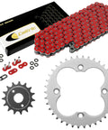 Red O Ring Drive Chain And Sprockets Kit For Honda TRX400EX Sportrax 400 1999 2004 with front and rear sprockets