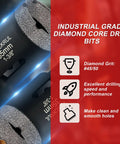 Heavy Duty 14 Piece Diamond Core Drill Bit And Hole Saw Kit With Quick Drop Core Extractor For Concrete Masonry Work featuring a 35mm diamond core drill.