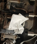Top Notch Heavy Duty Industrial Shop Towels Multipurpose Cleanroom Wipes 500 Count White used for cleaning fuel injectors.