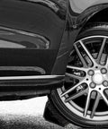 Heavy Duty Rubber Wheel Chocks 2 Pack With Ergonomic Carry Handles Weather Resistant And Durable Stabilizers under car tire
